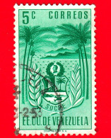 VENEZUELA - Usato - 1952 - Stemma Dello Stato Di Sucre - Arms - 5 - Venezuela