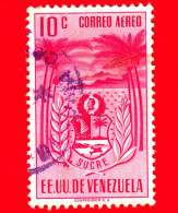 VENEZUELA - Usato - 1952 - Stemma Dello Stato Di Sucre - Arms - 10 - P. Aerea - Venezuela