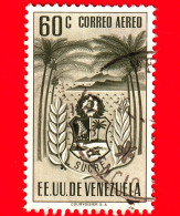 VENEZUELA - Usato - 1952 - Stemma Dello Stato Di Sucre - Arms - 60 - P. Aerea - Venezuela