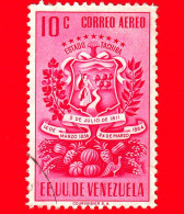 VENEZUELA - Usato - 1951 - Stemma Dello Stato Di Tachira - Arms - 10 - P. Aerea - Venezuela