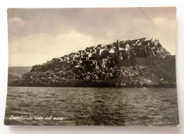 SARDEGNA SASSARI CASTELSARDO VISTO DAL MARE Formato Grande Viaggiata 1952 – Piega A Un Angolo Condizioni Buone - Sassari