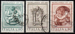 Italia Repubblica 1975: Michelangelo Buonarroti - Usati - 1971-80: Afgestempeld
