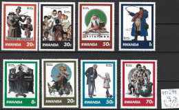 RWANDA 992 à 99 ** Côte 7.50 € - Unused Stamps