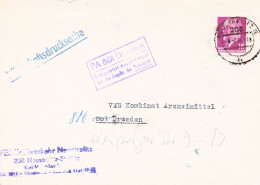 DDR Brief VEB Kraftverkehr Neustrelitz Fehlgeleitet Wegen Mängel An Der PLZ - PA 801 Dresden - Covers & Documents