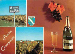 Vignes - La Route Du Champagne - Multivues - Bouteille De Champagne - Blasons - CPM - Voir Scans Recto-Verso - Vigne