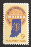 USA YT 801 NEUF**MNH "ETAT DE L INDIANA"  ANNÉE 1966 - Unused Stamps