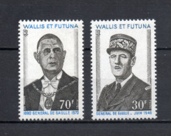 WALLIS ET FUTUNA N° 180 + 181   NEUFS SANS CHARNIERE COTE 28.00€    GENERAL DE GAULLE - Unused Stamps