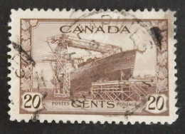 CANADA YT 216 OBLITÉRÉ "CORVETTE" ANNÉES 1943/1948 - Usati