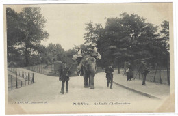 PARIS VECU (75) - Au Jardin D' Acclimatation - ELEPHANT - Ed. L. J. & Cie, Angouleme-Paris - Lots, Séries, Collections