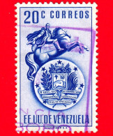 VENEZUELA - Usato - 1951 - Stemma E Statua Di Simon Bolivar - Arms - 20 - Venezuela