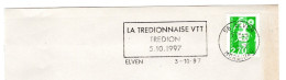 Flamme SECAP 1997 Morbihan ELVEN "LA TREDIONNAISE VTT TREDION 5;10;1997" Vélo Cyclisme - VTT