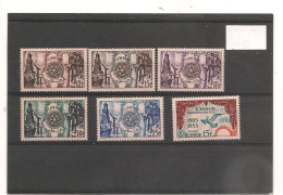 TUNISIE  ANNÉE 1955 N° 389/94* - Unused Stamps