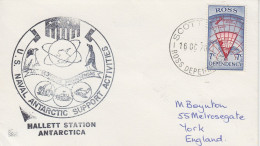 Ross Dependency 1970 Hallett Station US Naval Support Activities Ca Scott Base 16 OCT 1970 (SO217) - Cartas & Documentos