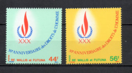 WALLIS ET FUTUNA N° 224 + 225   NEUFS SANS CHARNIERE COTE 4.90€    DROITS DE L'HOMME - Nuovi