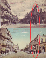 1913 UKRAINE Russia Crimea. 2 Postcard Sevastopol. Nakhimovsky Prospect. Tavrichesky Public Bank - Ukraine