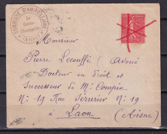 D 772 / SEMEUSE SUR LETTRE / CACHET DE FACTEUR - Collections