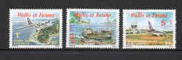 WALLIS ET FUTUNA N° 254 à 256   NEUFS SANS CHARNIERE COTE 0.85€    AVION BATEAUX - Unused Stamps