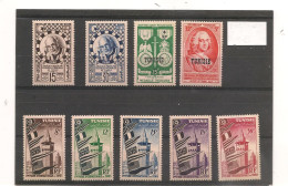 TUNISIE  ANNÉE 1952/56 N° 359/64**/* Cote : 17,00 € - Unused Stamps