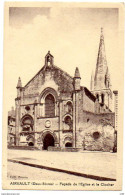 79  - AIRVAULT- Façade De L'Eglise Et Le Clocher   ( Deux Sevres  ) - Airvault