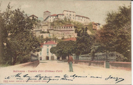 Bellinzona Castello D'Uri, Château, En Couleurs, Animée, Personnage, Voyagée 1902 - Bellinzone