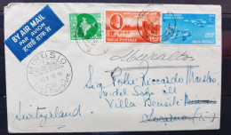 03 - 24 - India - Inde - Lettre à Destination De Minusio - Lac Majeur - Tessin - Suisse - - Lettres & Documents