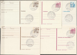 Berlin Ganzsache 1982 Mi.-Nr. P121 - P125 I Tagesstempel FRANKFURT 16.9.82  ( PK 527 ) - Postkarten - Gebraucht