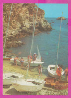 310235 / Bulgaria - Sveti Nikola Village - "Rusalka" Holiday Village Black Sea Port Sailing Canoe Kanu Kayak 1973 PC - Bulgarie