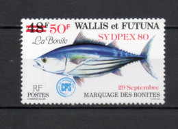 WALLIS ET FUTUNA N° 264   NEUF SANS CHARNIERE COTE 3.60€    POISSON ANIMAUX SURCHARGE - Neufs