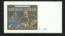 Lettre Numérotée .Rugby Barbarians - Australie Stade Michelin Clermont Ferrand Le 11/11/1993  Neuve  B/TB  Voir Scans ! - Rugby