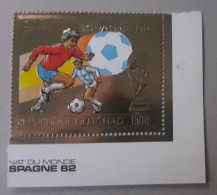 N° 1731 Coupe D'europe De Foot Espagne 1982 En Bord De Feuille OR - LUXE - Tchad (1960-...)