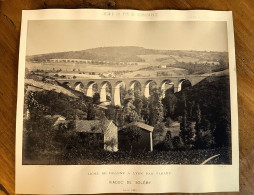 Ligne Chemin De Fer Roanne à Lyon Par Tarare , Bully Viaduc De Solémy Juillet 1866 * Grande Photo Albuminée - Autres & Non Classés