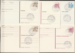 Berlin Ganzsache 1982 Mi.-Nr. P121 - P125 I Tagesstempel FRANKFURT 16/17.9.82  ( PK 540 ) - Postkarten - Gebraucht