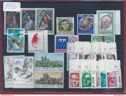 1982 San Marino, Francobolli Nuovi , Annata Completa  24 Valori - MNH** - Full Years