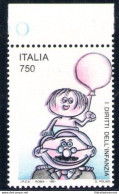 1991 Italia - Repubblica , Infanzia Rosa Certificato De Simoni N°1601Aa , MNH/* - Varietà E Curiosità