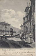 Bellinzona Piazza Della Cattedrale, Animée, Personnages, Marché, Mercato, POSTA HOTEL, Voyagée 1903, édition Colombi - Bellinzone