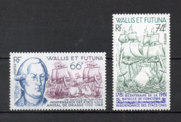 WALLIS ET FUTUNA N° 277 + 278   NEUFS SANS CHARNIERE COTE 6.15€   BATEAUX BATAILLE GUERRE - Nuovi