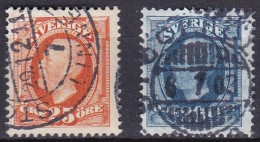 SE043 – SUEDE – SWEDEN – 1911 – KING OSCAR II – MI # 55/6 USED 18 € - Used Stamps