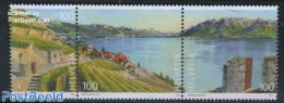 Switzerland 2011 Lavaux Panorama 3v [::], Mint NH, Nature - Sport - Various - Wine & Winery - Mountains & Mountain Cli.. - Neufs