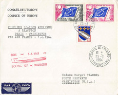 AE-16a - 1ère Liaison Paris-Washington Du 1.4.1964 - Otros - Europa