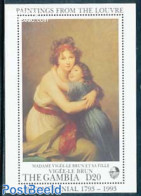 Gambia 1993 Louvre Museum S/s, Vigee-le Brun Painting, Mint NH, Art - Paintings - Gambia (...-1964)