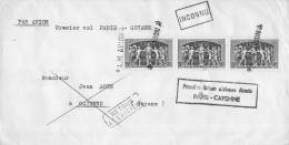 AER 1H - 1ère Laison Aérienne Directe Paris-Cayenne En Décembre 1949 TRES RARE - Andere-Europa