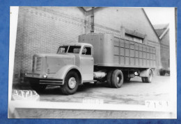 Photo ( Repro ) Ancien Camion Poids Lourds LATIL Remorque à Latte - Lieu à Identifier - - Automobili