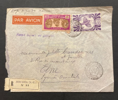 NOUVELLE CALÉDONIE Lettre Recommandé Nouméa 1946 Pour La France - Storia Postale