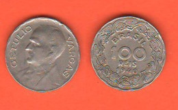 Brasil 100 Reis 1940 Brasile Brazil Dr Vargas Nickel Coin - Brazil