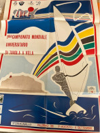 MANIFESTO - I CAMPIONATO MONDIALE UNIVERSITARIO DI TAVOLA A VELA - SFERRACAVALLO (PALERMO) 70x80 - Affiches