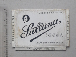 TABAC Authentique Partie D'un Ancien Paquet 20 Cigarettes Orientales SULTANA BEER: Fabrique à ZURICH - XANTHIE PLOVDIV - Andere & Zonder Classificatie