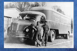 Photo ( Repro ) Ancien Camion Poids Lourds BERLIET - Chauffeur Co Pilote - Transport Lyvet Ablon Sur Seine 9/14 Cm Papi - Automobiles