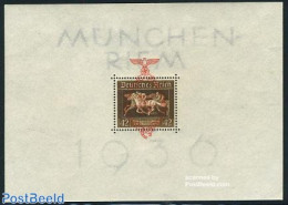Germany, Empire 1937 Brown Band S/s, Unused (hinged), Nature - Sport - Horses - Sport (other And Mixed) - Blocchi