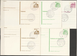 Berlin Ganzsache 1980 Mi.-Nr. P115 - P119 Tagesstempel FRANKFURT .81  ( PK 541 ) - Postcards - Used