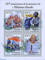 Central Africa 2019 M. Gandhi 4v M/s, Mint NH, History - Gandhi - Politicians - Mahatma Gandhi